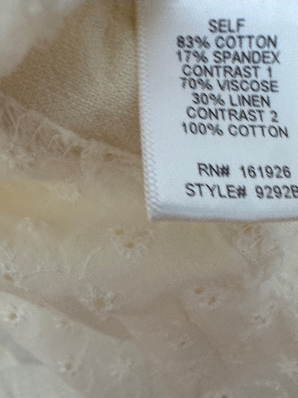 Blue Velvet Carrie Babydoll Cream Hooded Eyelet-Paneled Tunic Retail $74 S NEW - Picture 4 of 6